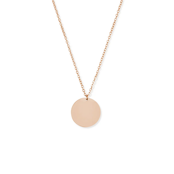 Personalised Necklace, Rose Gold Necklace. Front facing