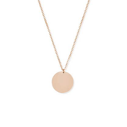 Personalised Necklace, Rose Gold Necklace. Front facing